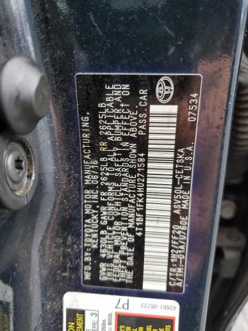 2017 TOYOTA CAMRY LE - 4T1BF1FK4HU271584