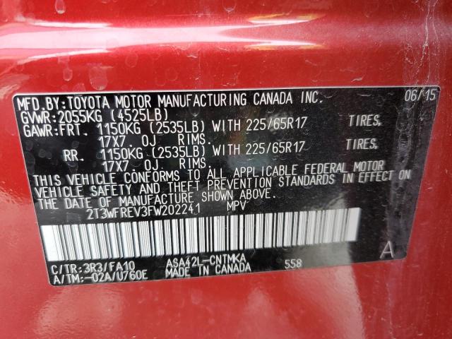 2015 TOYOTA RAV4 XLE - 2T3WFREV3FW202241