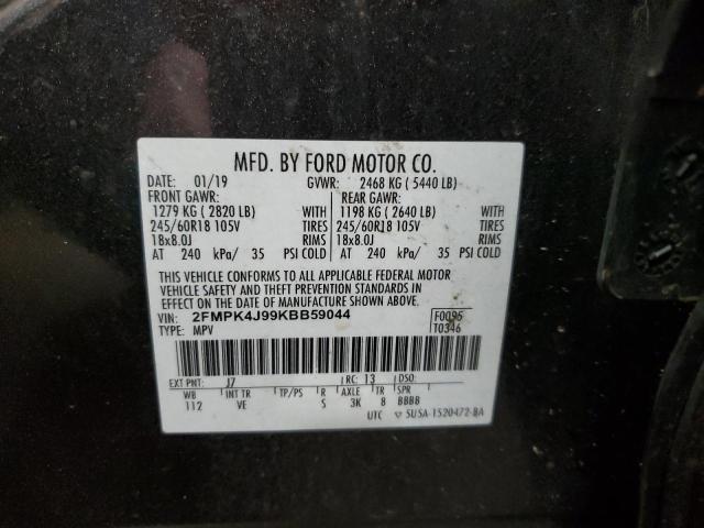 2019 FORD EDGE SEL - 2FMPK4J99KBB59044