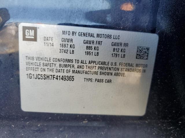2015 CHEVROLET SONIC LT - 1G1JC5SH7F4149365