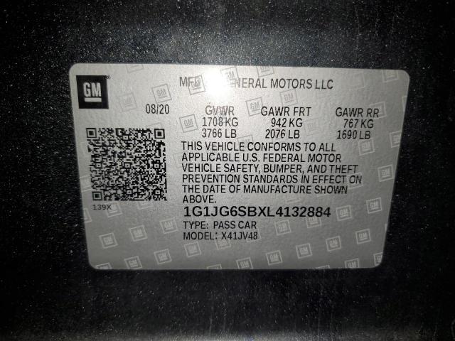 2020 CHEVROLET SONIC 1G1JG6SBXL4132884