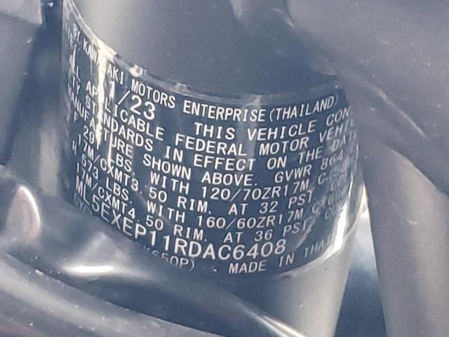 2024 KAWASAKI EX650 P ML5EXEP11RDAC6408