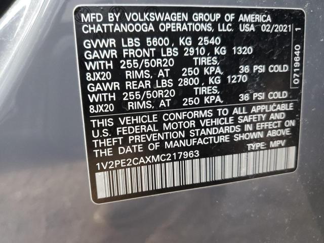2021 VOLKSWAGEN ATLAS CROS - 1V2PE2CAXMC217963
