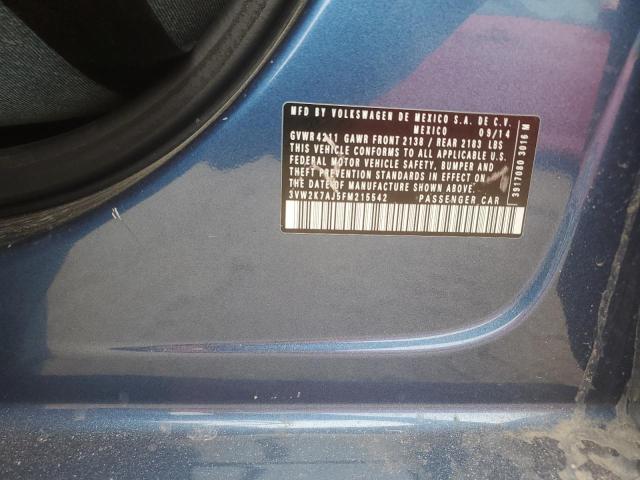 2015 VOLKSWAGEN JETTA BASE - 3VW2K7AJ5FM215542