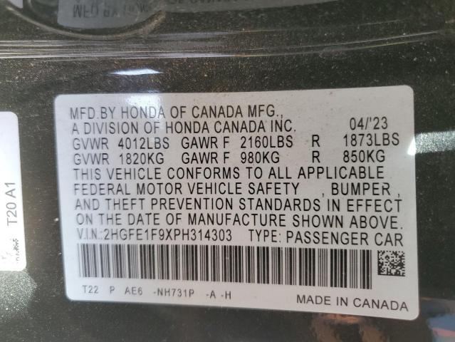 2HGFE1F9XPH314303 2023 HONDA CIVIC
