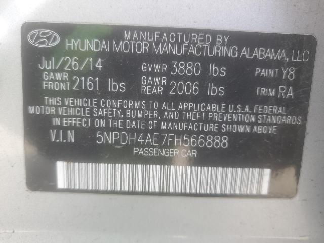 2015 HYUNDAI ELANTRA SE 5NPDH4AE7FH566888