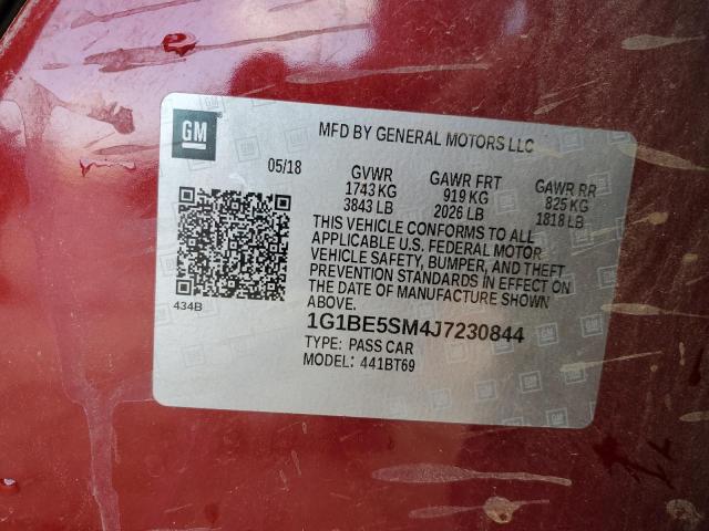 2018 CHEVROLET CRUZE LT - 1G1BE5SM4J7230844