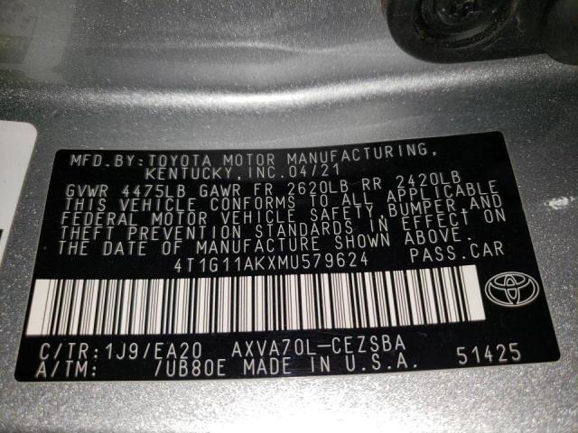 2021 TOYOTA CAMRY SE - 4T1G11AKXMU579624