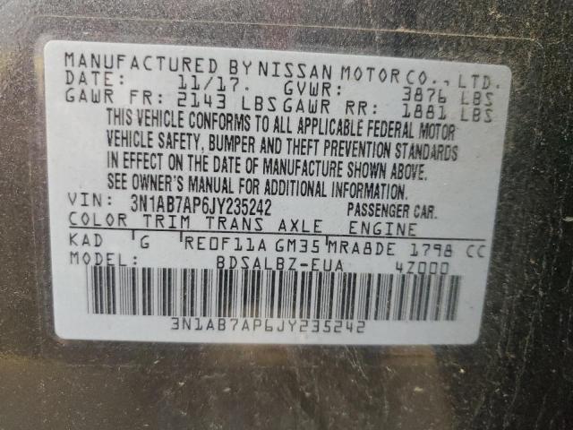 2018 NISSAN SENTRA S - 3N1AB7AP6JY235242