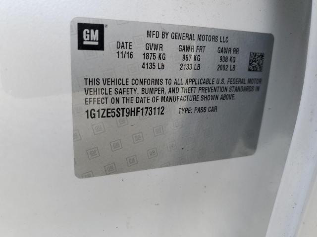 2017 CHEVROLET MALIBU LT - 1G1ZE5ST9HF173112