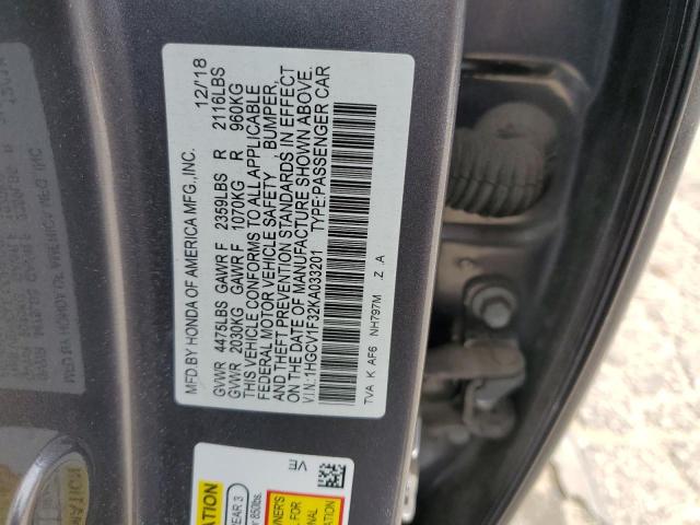 2019 HONDA ACCORD SPO - 1HGCV1F32KA033201