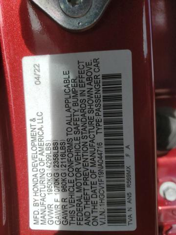 2022 HONDA ACCORD LX - 1HGCV1F19NA044716
