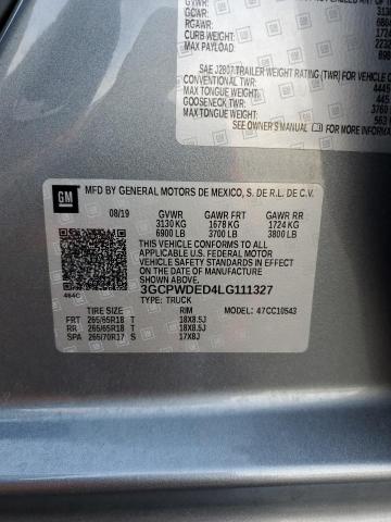 2020 CHEVROLET SILVERADO - 3GCPWDED4LG111327