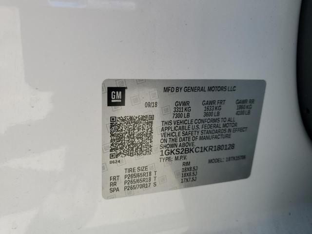 2019 GMC YUKON SLT 1GKS2BKC1KR180128