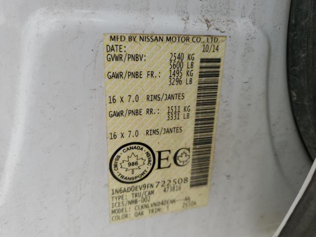 2015 NISSAN FRONTIER S - 1N6AD0EV9FN722508