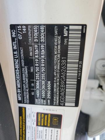 2016 MERCEDES-BENZ GLE 300D 4 4JGDA0EB9GA626381