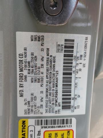 2021 FORD BRONCO SPO 3FMCR9B61MRA97123