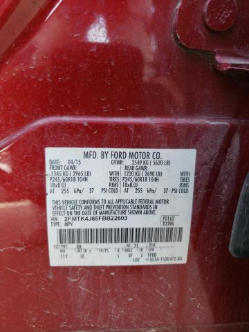 2015 FORD EDGE SEL - 2FMTK4J85FBB22603