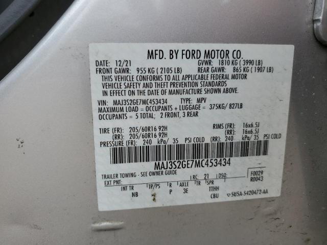 2021 FORD ECOSPORT S MAJ3S2GE7MC453434