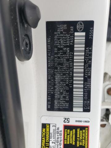 2020 TOYOTA CAMRY SE - 4T1G11AK3LU877172