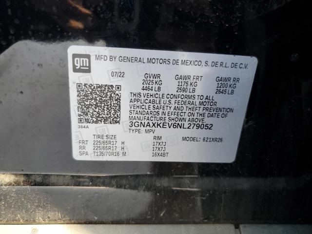 2022 CHEVROLET EQUINOX LT - 3GNAXKEV6NL279052
