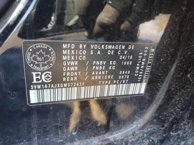 2016 VOLKSWAGEN JETTA S - 3VW167AJXGM372436