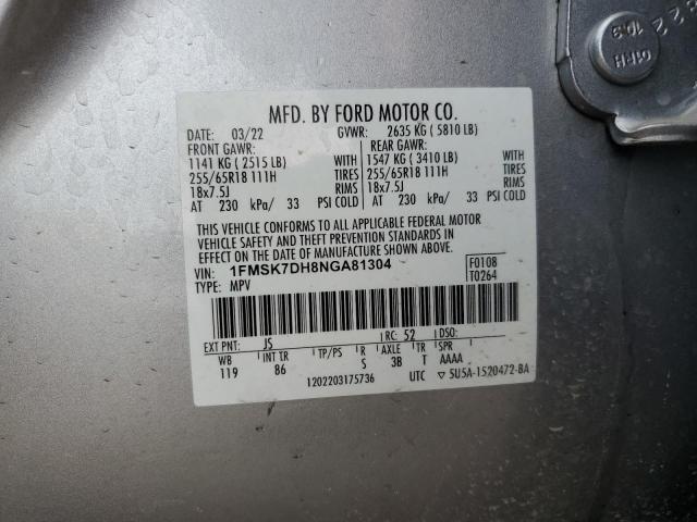 2022 FORD EXPLORER X - 1FMSK7DH8NGA81304