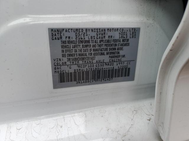 2021 NISSAN SENTRA SV - 3N1AB8CV9MY291407