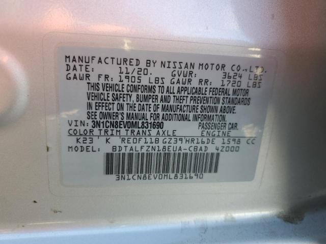 2021 NISSAN VERSA SV - 3N1CN8EV0ML831690