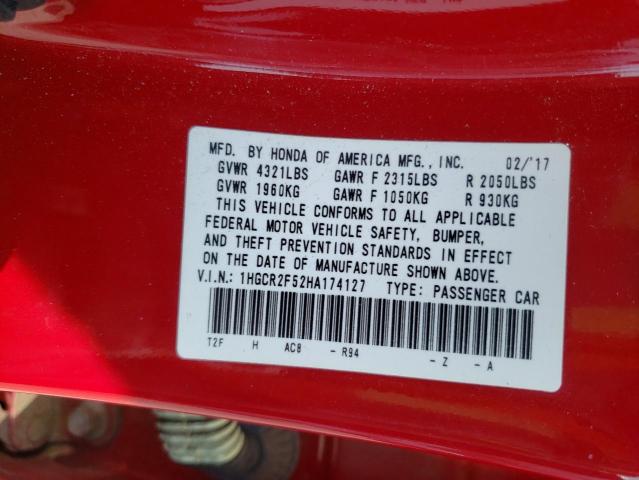 2017 HONDA ACCORD SPO - 1HGCR2F52HA174127