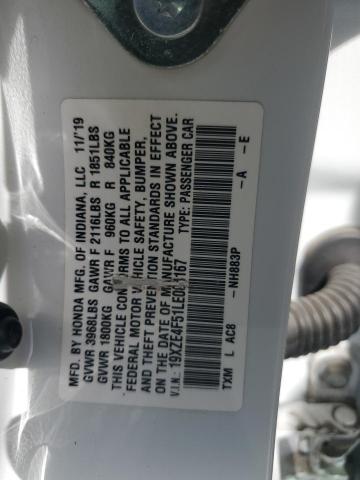2020 HONDA INSIGHT EX 19XZE4F51LE004167