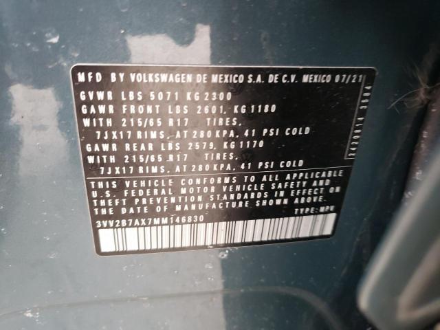 2021 VOLKSWAGEN TIGUAN SE - 3VV2B7AX7MM146830