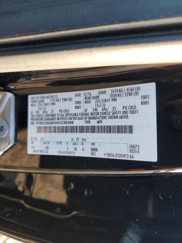2017 FORD ESCAPE SE - 1FMCU0G9XHUC59309