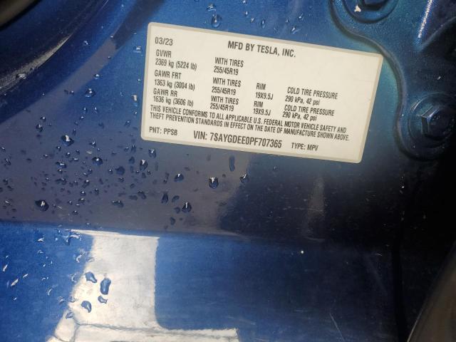 2023 TESLA MODEL Y - 7SAYGDEE0PF707365