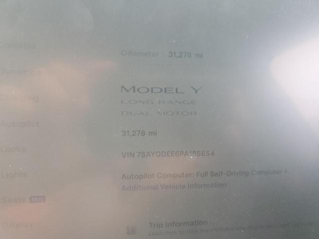 7SAYGDEE6PA165654 2023 TESLA MODEL Y