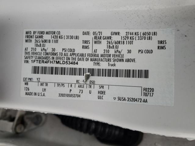 2021 FORD RANGER XL - 1FTER4FH7MLD53484
