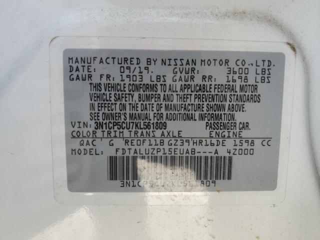 2019 NISSAN KICKS S - 3N1CP5CU7KL561809