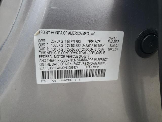 2017 ACURA MDX - 5J8YD4H30HL008477