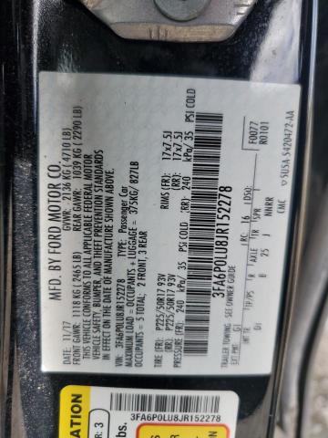 2018 FORD FUSION SE - 3FA6P0LU8JR152278