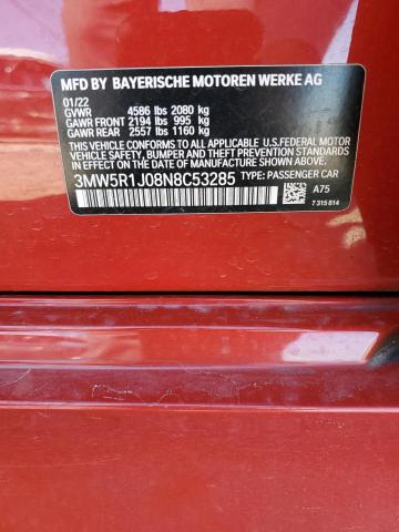 2022 BMW 330I - 3MW5R1J08N8C53285