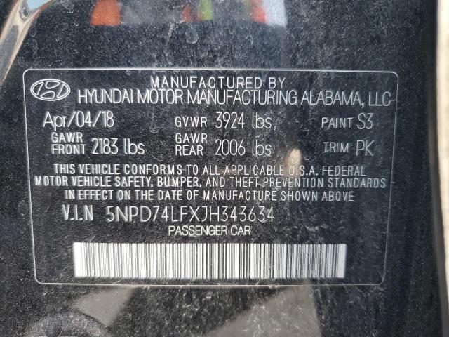 2018 HYUNDAI ELANTRA SE - 5NPD74LFXJH343634