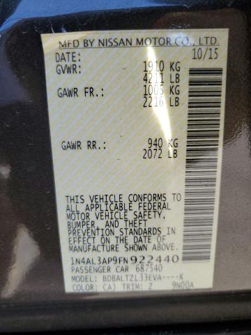 2015 NISSAN ALTIMA 2.5 - 1N4AL3AP9FN922440