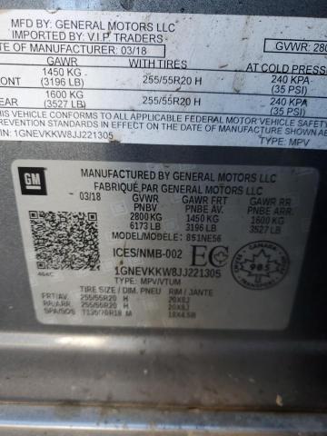 2018 CHEVROLET TRAVERSE H 1GNEVKKW8JJ221305