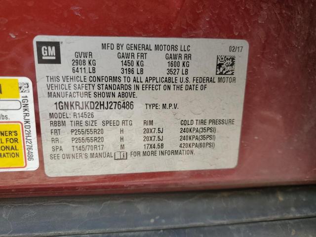 2017 CHEVROLET TRAVERSE P - 1GNKRJKD2HJ276486