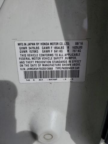 2016 HONDA FIT EX - JHMGK5H75GS013668