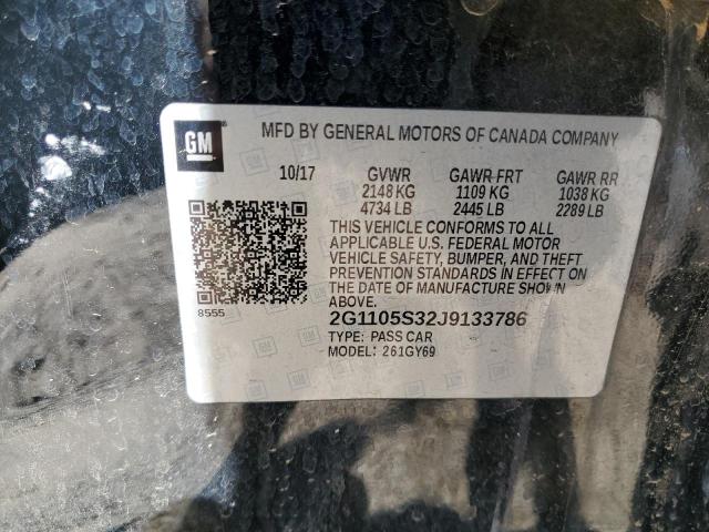 2018 CHEVROLET IMPALA 4D 2G1105S32J9133786