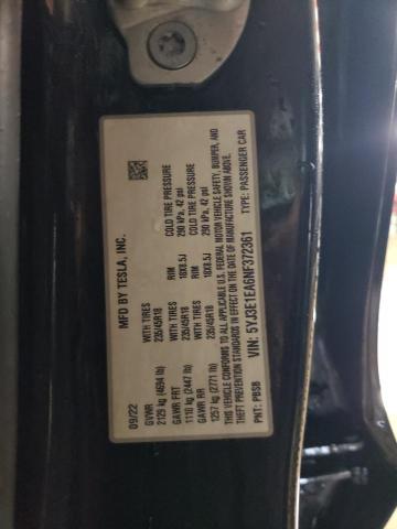 2022 TESLA MODEL 3 - 5YJ3E1EA6NF372361