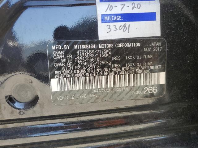 2018 MITSUBISHI OUTLANDER - JA4AD3A30JJ001481