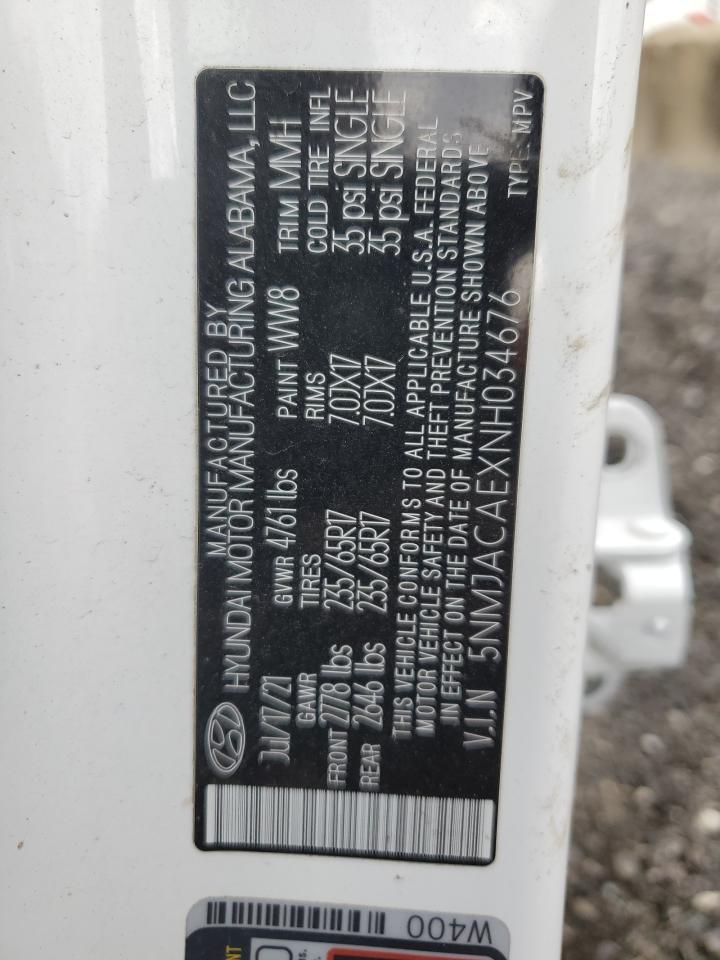 Lot #3156374392 2022 HYUNDAI TUCSON SE