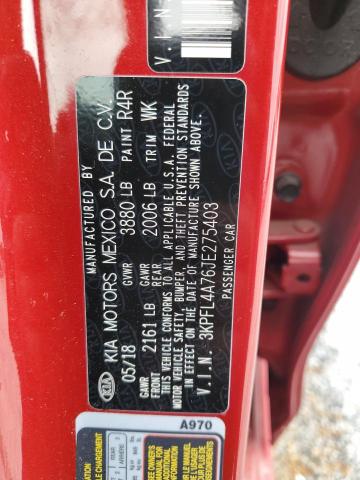 2018 KIA FORTE LX - 3KPFL4A76JE275403